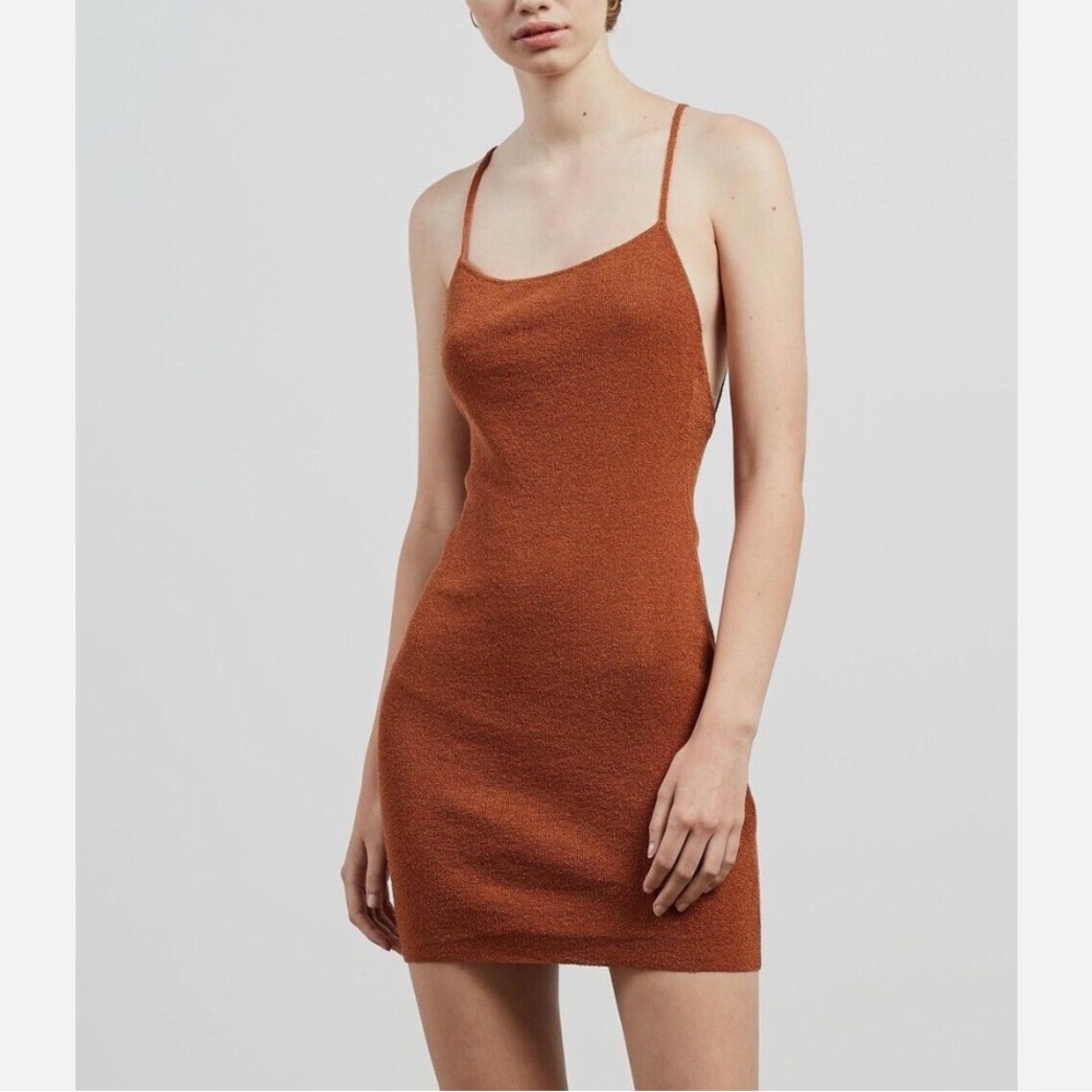 bec + bridge Rust Mini Dress